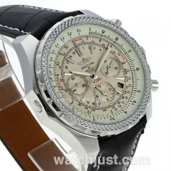Breitling for Bentley Motors Automatic with White Dial-Same Structure As 7750 Version