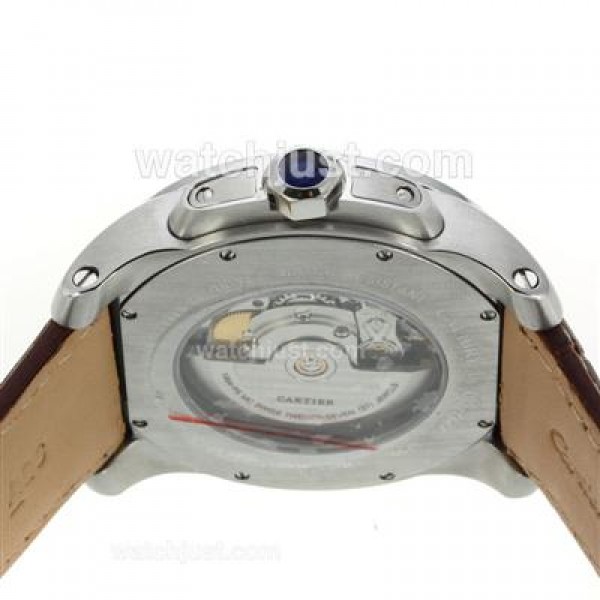UK Best 1:1 Cartier Calibre de Cartier Replica Watches With Black Dials For Sale