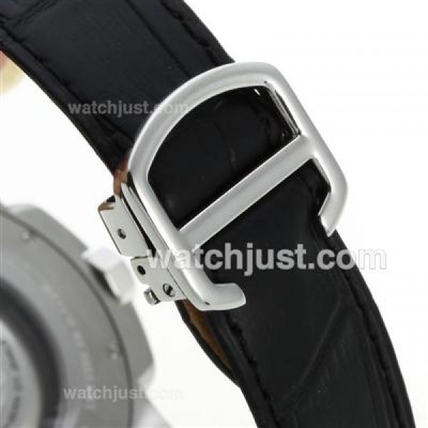 UK AAA Quality Cartier Calibre de Cartier Fake Watches With Black Dials For Men
