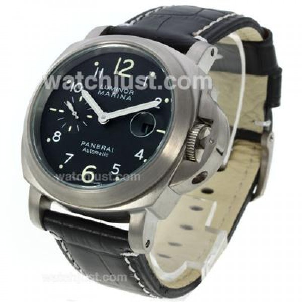 Panerai Luminor Marina Automatic with Black Dial-Leather Strap