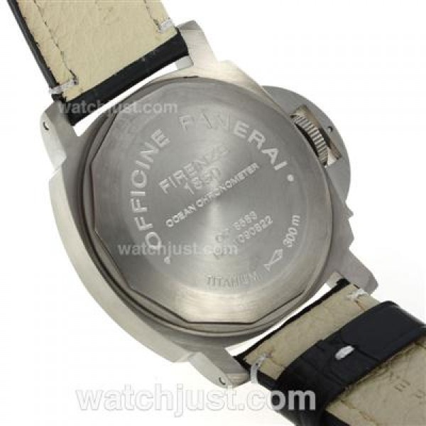 Panerai Luminor Marina Automatic with Black Dial-Leather Strap