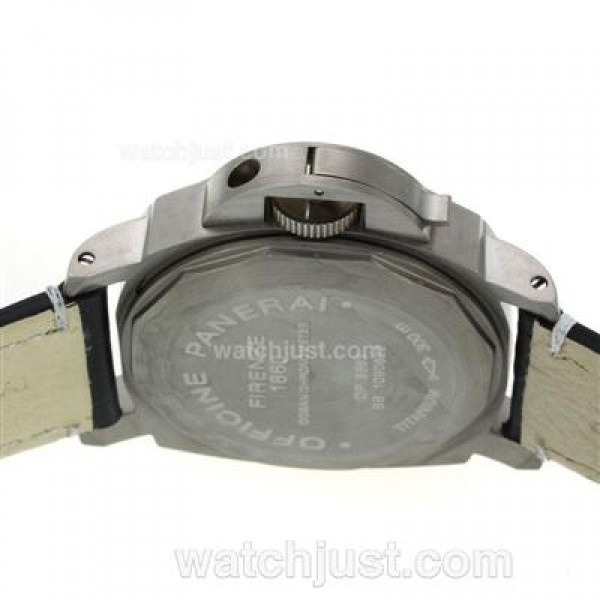 Panerai Luminor Marina Automatic with Black Dial-Leather Strap