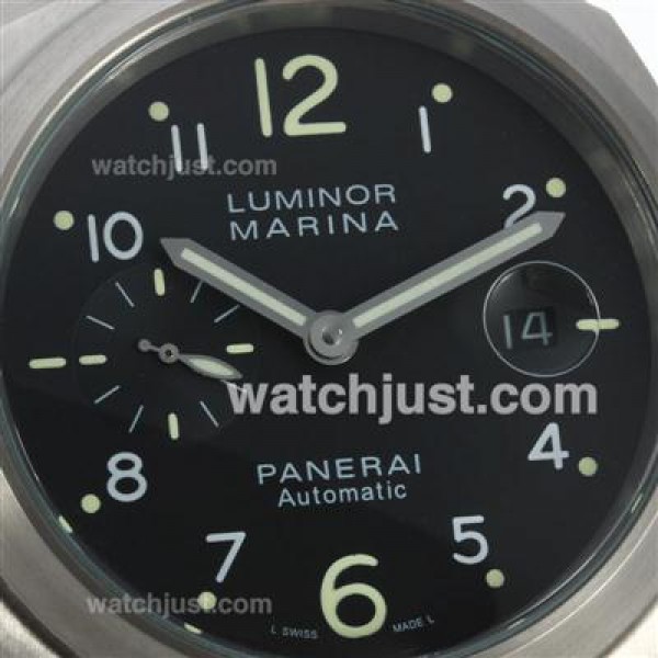 Panerai Luminor Marina Automatic with Black Dial-Leather Strap