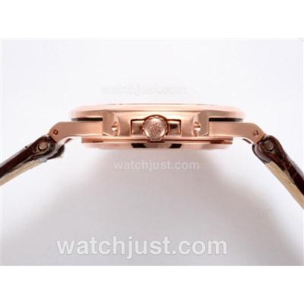Patek Philippe Nautilus Jumbo MBW Swiss ETA 2824 Movement Rose Gold Case with Brown Dial-Deployment Buckle