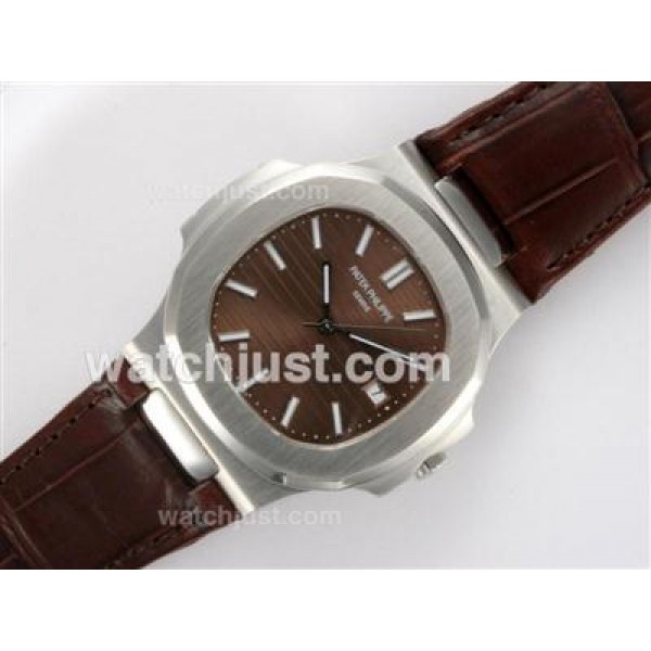 Patek Philippe Nautilus Jumbo MBW Swiss ETA 2824 Movement with Brown Dial-Deployment Buckle