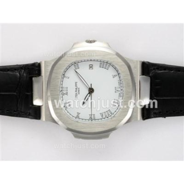 Patek Philippe Nautilus Jumbo MBW Swiss ETA 2824 Movement with White Dial-Deployment Buckle