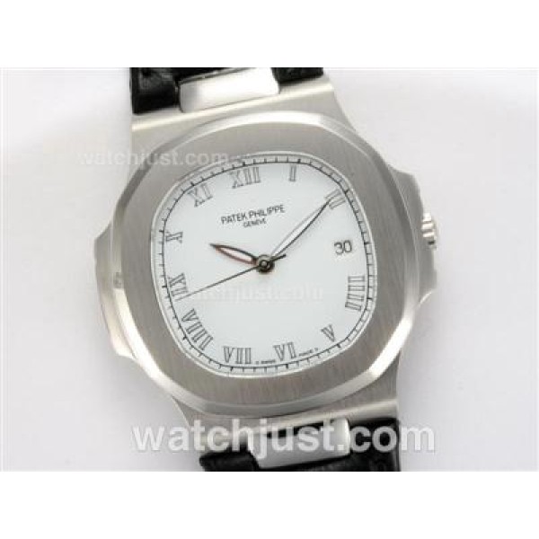 Patek Philippe Nautilus Jumbo MBW Swiss ETA 2824 Movement with White Dial-Deployment Buckle