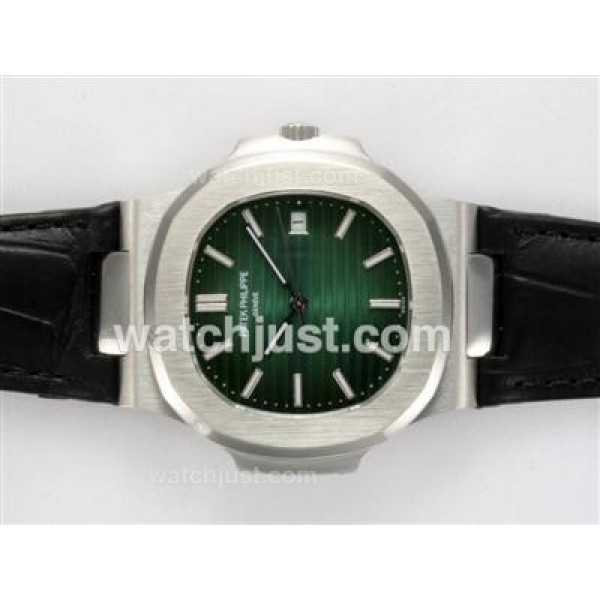 Patek Philippe Nautilus Jumbo MBW Swiss ETA 2824 Movement with Green Dial-Deployment Buckle