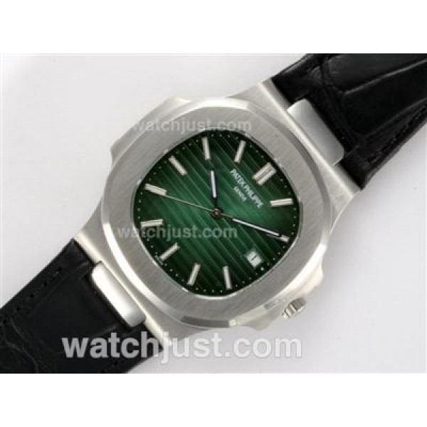 Patek Philippe Nautilus Jumbo MBW Swiss ETA 2824 Movement with Green Dial-Deployment Buckle