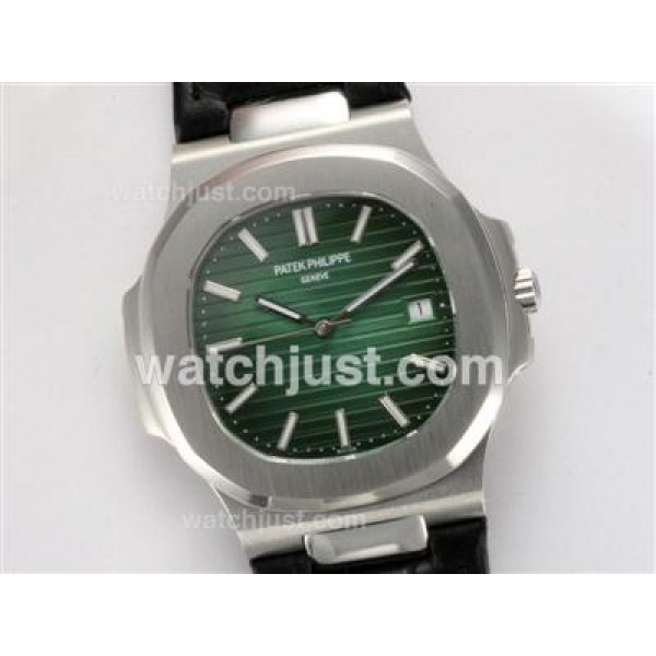 Patek Philippe Nautilus Jumbo MBW Swiss ETA 2824 Movement with Green Dial-Deployment Buckle