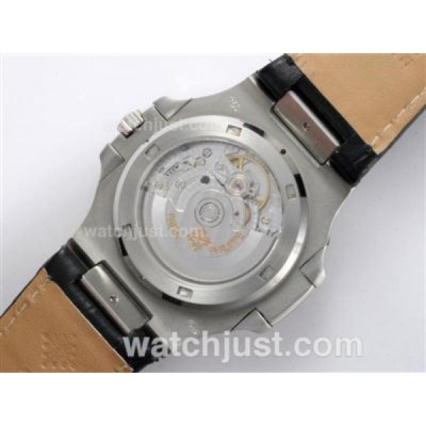 Patek Philippe Nautilus Jumbo MBW Swiss ETA 2824 Movement with Black Dial-Deployment Buckle