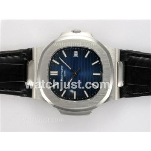 Patek Philippe Nautilus Jumbo MBW Swiss ETA 2824 Movement with Blue Dial-Deployment Buckle