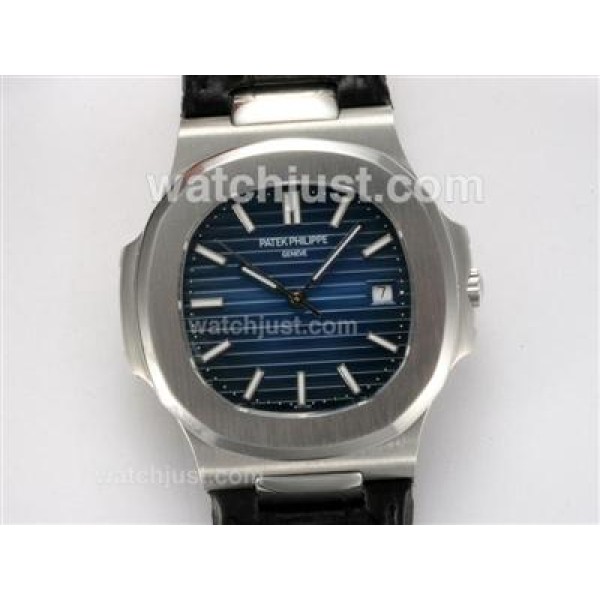 Patek Philippe Nautilus Jumbo MBW Swiss ETA 2824 Movement with Blue Dial-Deployment Buckle