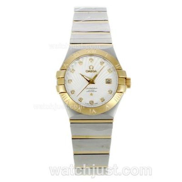 UK Best 1:1 Omega Constellation Replica Watches With White Dials For Men