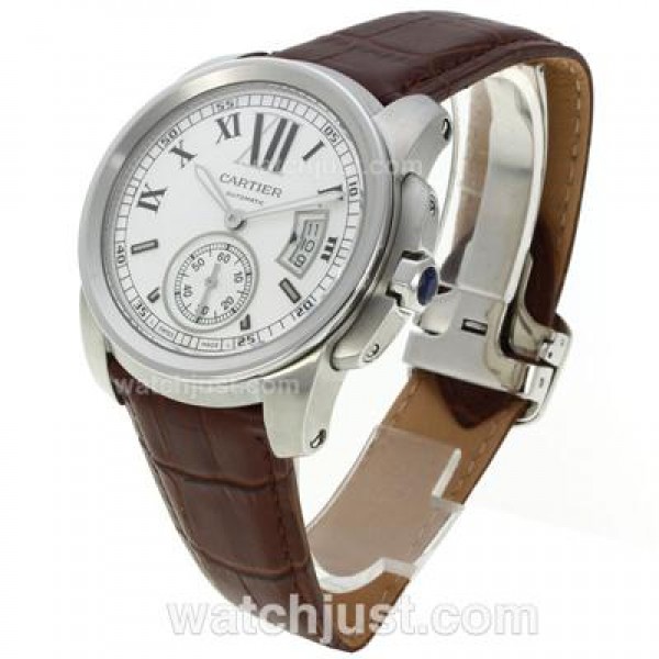 UK Best Quality Cartier Calibre de Cartier Replica Watches With White Dials For Men