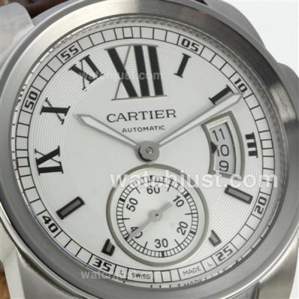 UK Best Quality Cartier Calibre de Cartier Replica Watches With White Dials For Men