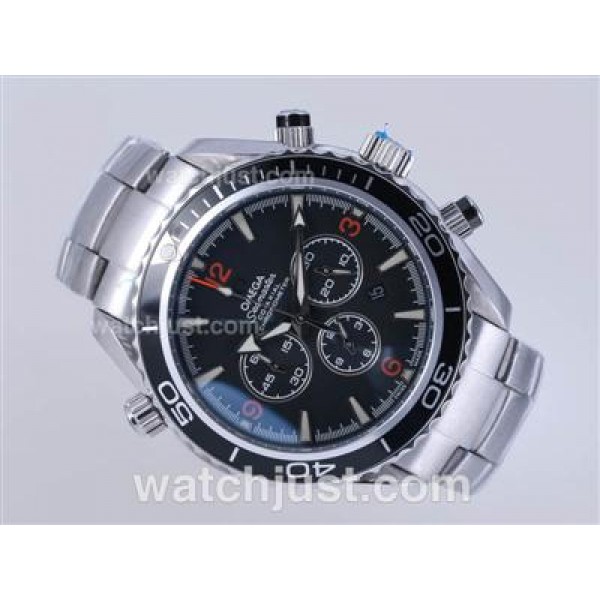 Omega Seamaster Planet Ocean Working Chrono with Orange Marker -Same Chassis As 7750-High Quality