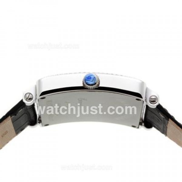 Franck Muller Master Square Swiss ETA Movement Diamond Bezel with White Dial