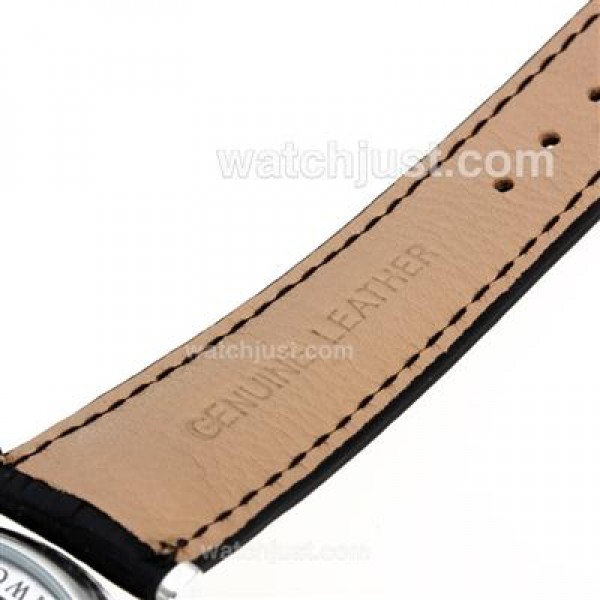 IWC Classic Automatic with Black Dial-Rose Gold Stick Markers-Leather Strap