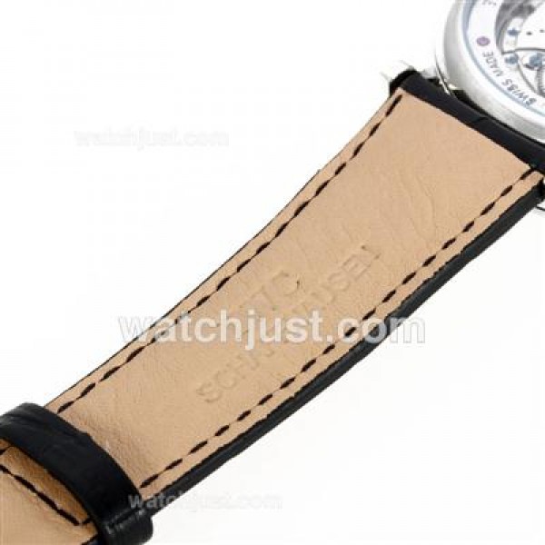 IWC Classic Automatic with Black Dial-Rose Gold Stick Markers-Leather Strap