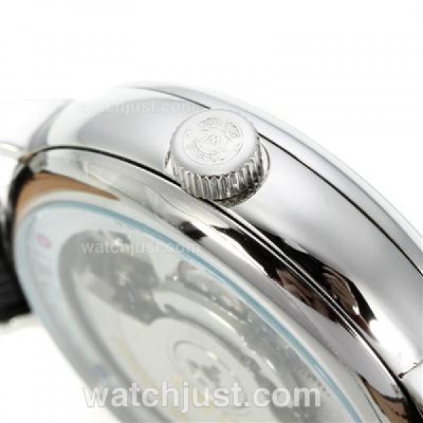 IWC Classic Automatic with Black Dial-Rose Gold Stick Markers-Leather Strap