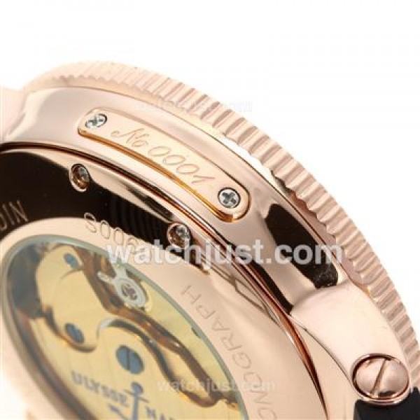 Ulysse Nardin Maxi Marine Working Chronograph Rose Gold Case with Black Dial-18K Plated Gold Movement