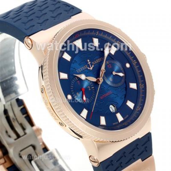 Ulysse Nardin Maxi Marine Automatic Rose Gold Case with Blue Dial-18K Plated Gold Movement