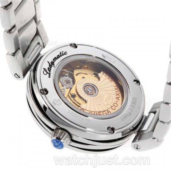 Best Qualtiy Fake Omega Ladymatic Watches With White Dials For Women