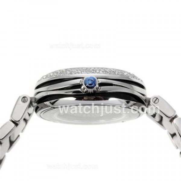 Best Qualtiy Fake Omega Ladymatic Watches With White Dials For Women