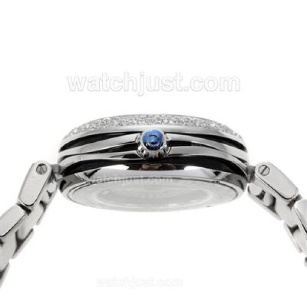 AAA Quality Omega Ladymatic Replica Watches With Black Dials For Women
