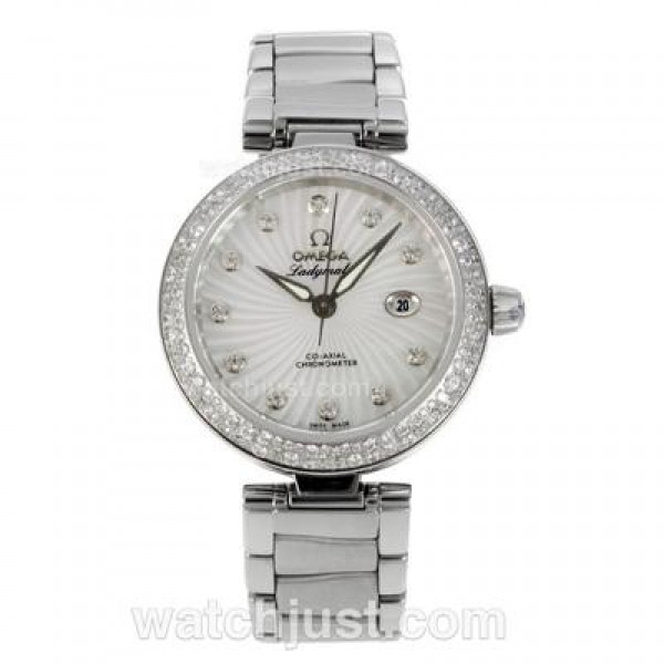 High Quality Omega Ladymatic Replica Watches With White Dials For Women