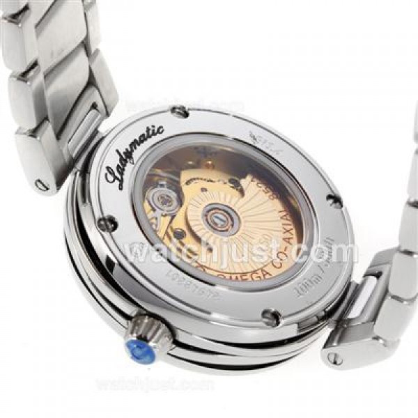 Best Quality Omega Ladymatic Replica Watches With Black Dials For Women