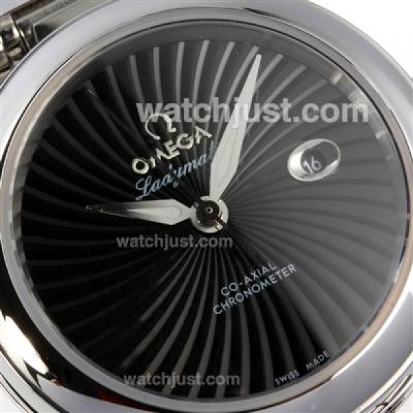 Best Quality Omega Ladymatic Replica Watches With Black Dials For Women
