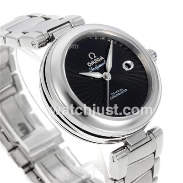 Best Quality Omega Ladymatic Replica Watches With Black Dials For Women