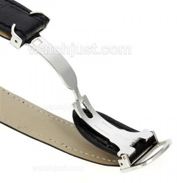 Cartier Ballon bleu de Cartier Automatic Roman Marker with Black Dial-Leather Strap