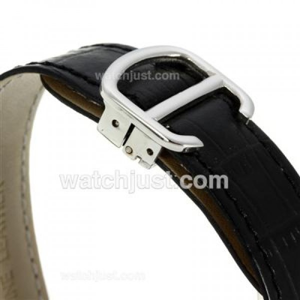 Cartier Ballon bleu de Cartier Automatic Roman Marker with Black Dial-Leather Strap
