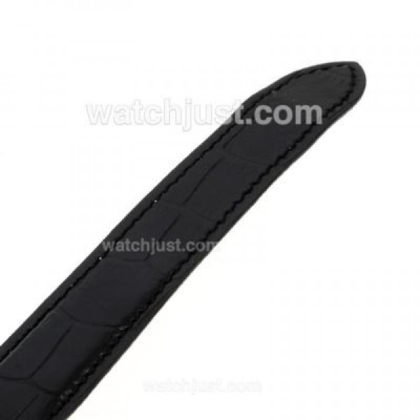 Cartier Ballon bleu de Cartier Automatic Roman Marker with Black Dial-Leather Strap