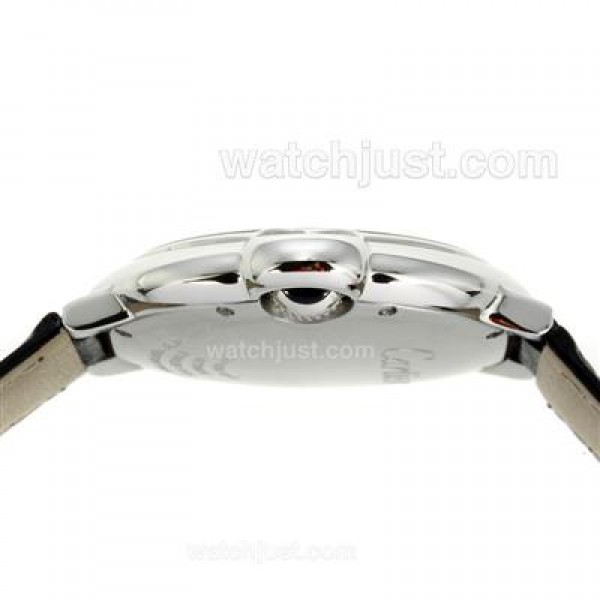 Cartier Ballon bleu de Cartier Automatic Roman Marker with Black Dial-Leather Strap