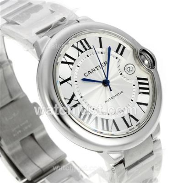Cartier Ballon bleu de Cartier Swiss ETA 2824 Movement Roman Markers with White Dial-Sapphire Glass S/S