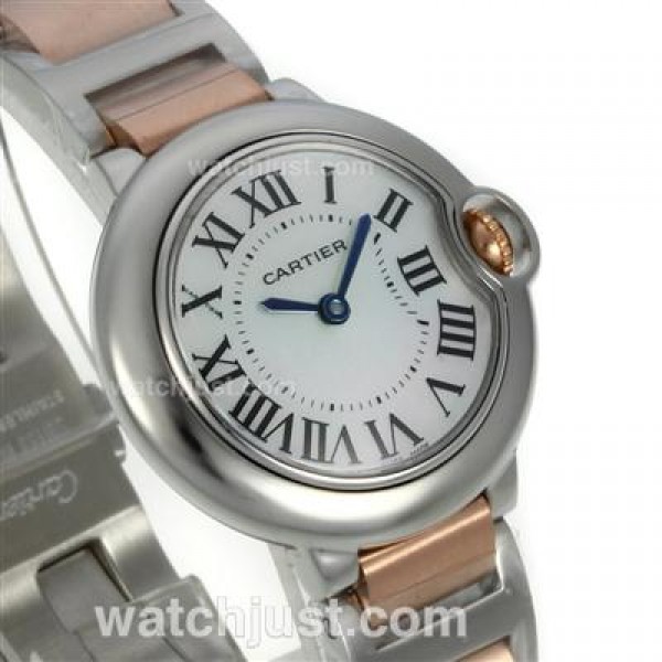Cartier Ballon bleu de Cartier Two Tone with White MOP Dial-Sapphire Glass-Lady Size