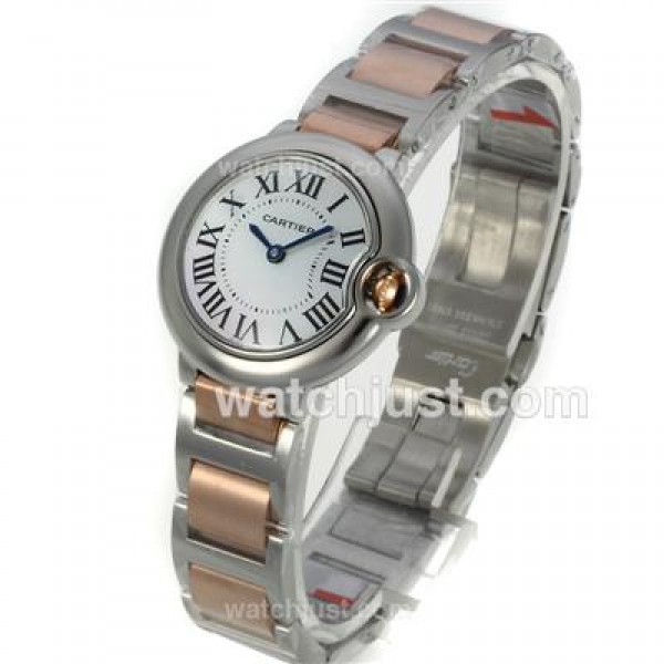 Cartier Ballon bleu de Cartier Two Tone with White MOP Dial-Sapphire Glass-Lady Size