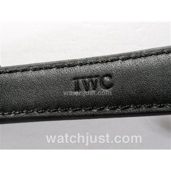IWC Fliegeruhr Doppel Chronograph Swiss Valjoux 7750 Movement PVD Case with Black Dial-AR Coating