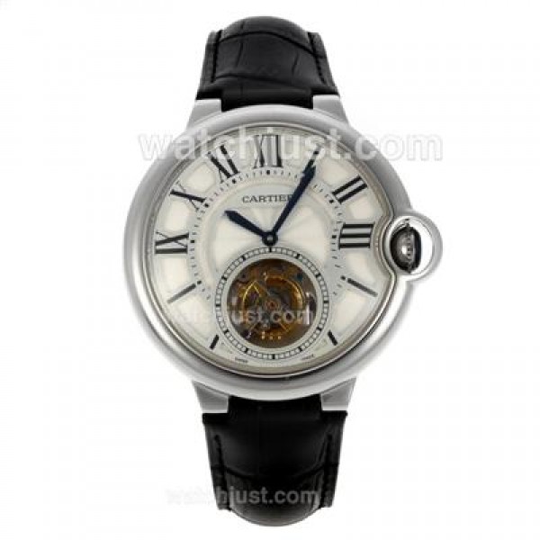 AAA Quality Calibre de Cartier Replica Watches With Silver Dials For Men