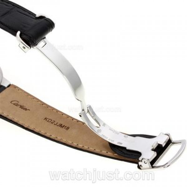 AAA Quality Calibre de Cartier Replica Watches With Silver Dials For Men