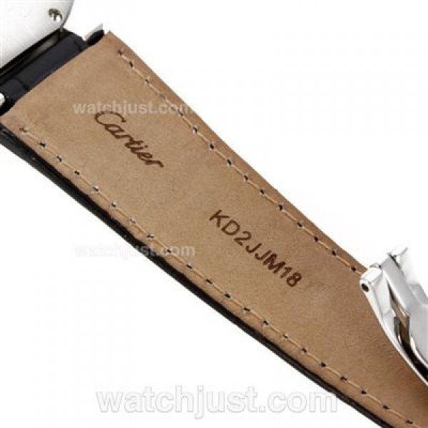 AAA Quality Calibre de Cartier Replica Watches With Silver Dials For Men