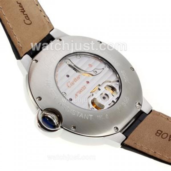 AAA Quality Calibre de Cartier Replica Watches With Silver Dials For Men