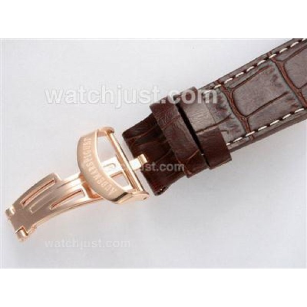 Audemars Piguet Royal Oak Automatic Rose Gold Case with White Dial