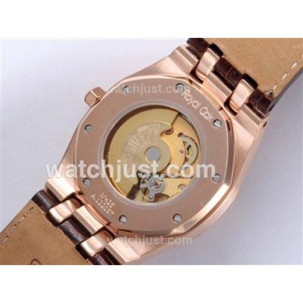 Audemars Piguet Royal Oak Automatic Rose Gold Case with Black Dial