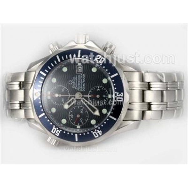 UK High Quality Omega Seamaster 300M Diver Replica Watches With Blue Dials For Men