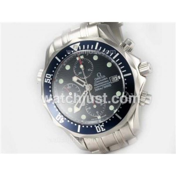 UK High Quality Omega Seamaster 300M Diver Replica Watches With Blue Dials For Men